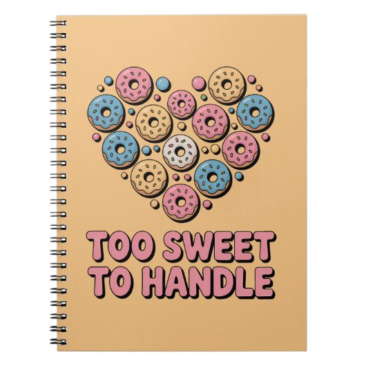 Te zoet om te hanteren | Donut Kinder Notitieboek (Voorkant)