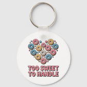 Te zoet om te hanteren | Donut Kinder Sleutelhanger (Achterkant)