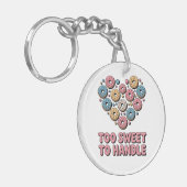Te zoet om te hanteren | Donut Kinder Sleutelhanger (Voorkant Links)