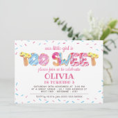 Te zoet Snoep Land Birthday Party Kaart (Staand voorkant)