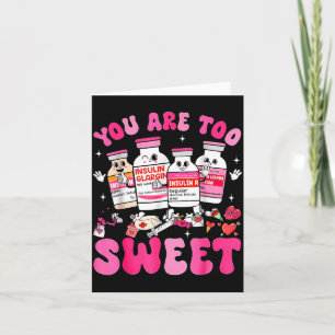 Te Zuige Valentijnsverpleegster Insuline Diabetes Kaart