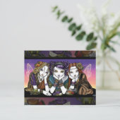 Tea 4 Drie Centraal KiKi Party Fairies Briefkaart (Staand voorkant)