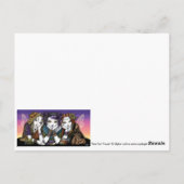 Tea 4 Drie Centraal KiKi Party Fairies Briefkaart (Achterkant)