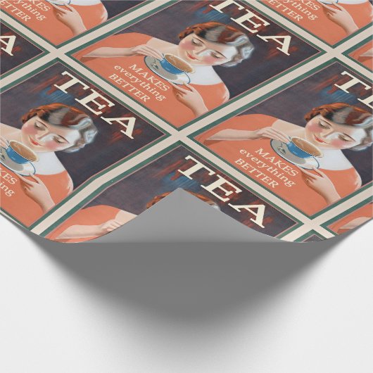  Tea Advertisement - maakt het beter Cadeaupapier (Hoek)