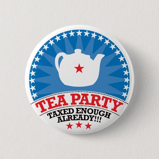 TEA, al lang genoeg geTaxed Ronde Button 5,7 Cm (Voorkant)