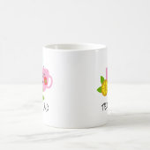 TEA-AMO | Funny Quote met zwarte tekst en roze the Koffiemok (Center)