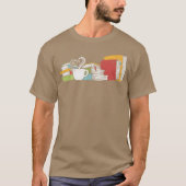 Tea And Book Reading retro T-shirt (Voorkant)