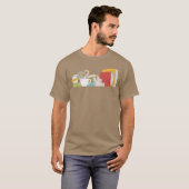Tea And Book Reading retro T-shirt (Voorkant volledig)