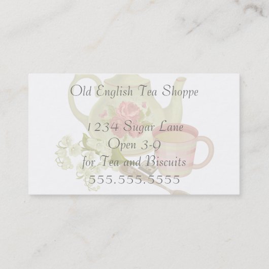 Tea Anitque Visitekaartje (Achterkant)