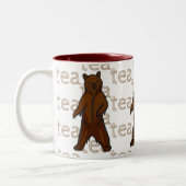 Tea Artistic Wild Grizzly Brown Beer Tweekleurige Koffiemok (Links)