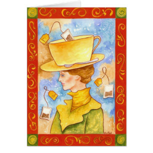Tea Bag Lady Wenskaart