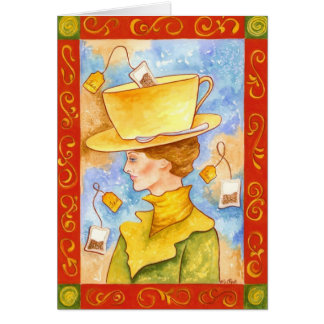 Tea Bag Lady Wenskaart