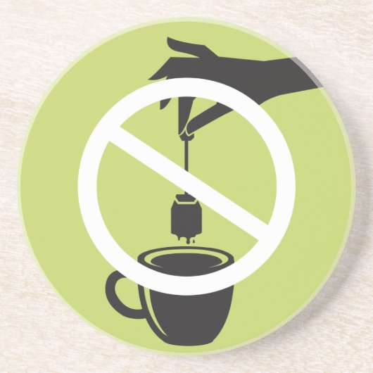 Tea Bag Zandsteen Onderzetter (Voorkant)