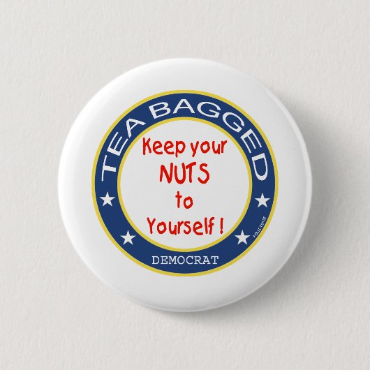 Tea Bagged Democraat Ronde Button 5,7 Cm (Voorkant)