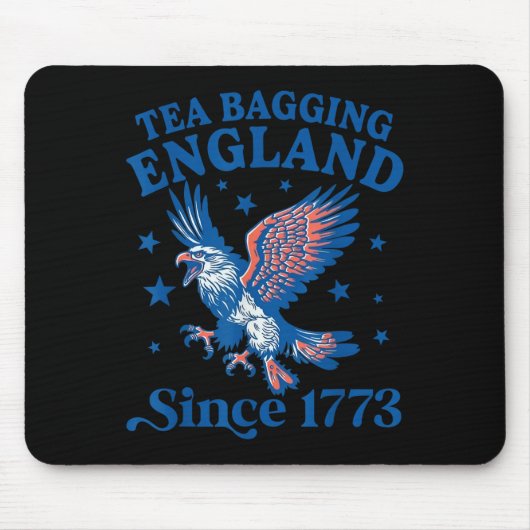 Tea Bagging England Since 1773 Patriotic Eagle 4th Muismat (Voorkant)