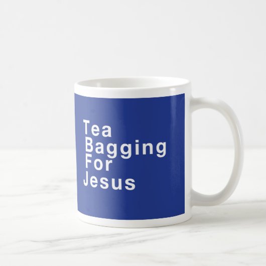 Tea Bagging voor Jezus Koffiemok (Rechts)