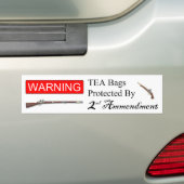 Tea Bags beschermd door tweede wijzigingsbundel Bumpersticker (Op auto)