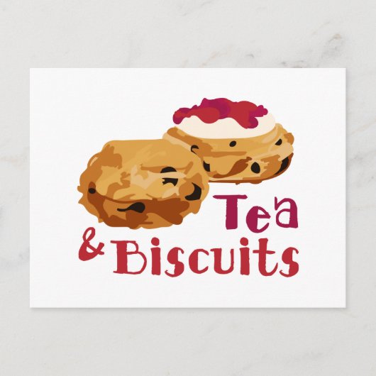 Tea & Biscuits Briefkaart (Voorkant)