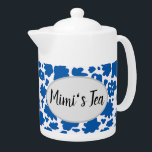 Tea Blue Flower Pattern Teapot Theepot<br><div class="desc">Geniet van de theeblauwe bloempatroontheepot van Mimi.</div>