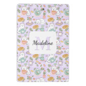 Tea & Bookish Cats Personalized Mini Clipboard Mini Klembord (Achterkant)