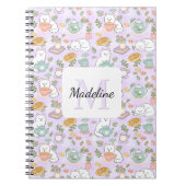 Tea & Bookish Cats Spiral Notebook Notitieboek (Voorkant)