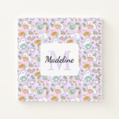 Tea & Bookish Cats Spiral Notebook Personalized Notitieboek (Achterkant)