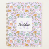 Tea & Bookish Cats Spiral Planner (Voorkant)