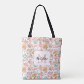 Tea & Bookish Cats Tote Bag Pink (Achterkant)