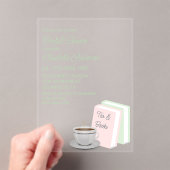 Tea & Books Bridal Shower Acryl Uitnodigingen (Insitu (Draagbaar))