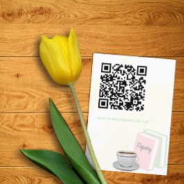 Tea & Books Bridal Shower Registry Informatiekaartje