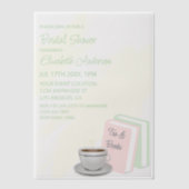 Tea & Books Bridal Shower Vellum Uitnodigingen (Voorkant)