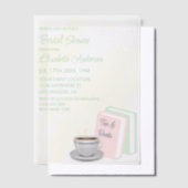 Tea & Books Bridal Shower Vellum Uitnodigingen (Offset)