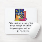 Tea & Books w Quote Mousepad Muismat (Met muis)