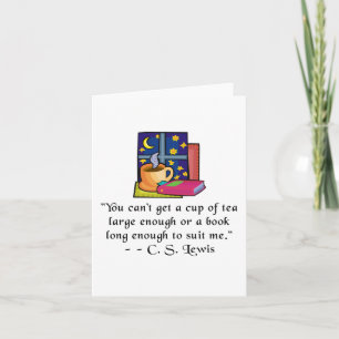 Tea & Books w Quote Notecard Kaart