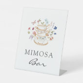 Tea Bridal Mimosa Bar Sign Reclamebord Met Voetstuk (Voorkant)