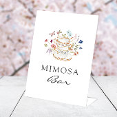Tea Bridal Mimosa Bar Sign Reclamebord Met Voetstuk