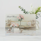 Tea Bridal Shower Invitation Kaart (Staand voorkant)