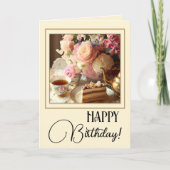 Tea Cake foto oma verjaardag gefeliciteerd Kaart (Voorkant)