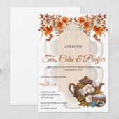 Tea, Cake & Prayer Fellowship Invitation Kaart (Voorkant / Achterkant)