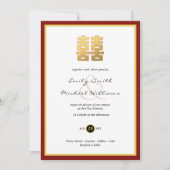 Tea Ceremony Invitation Photo Double Happiness Kaart (Voorkant)