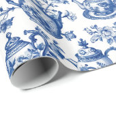 Tea Chinoiserie French Toile du Jouy Pattern Cadeaupapier (Rol Hoek)