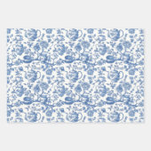 Tea Chinoiserie French Toile du Jouy Pattern Inpakpapier Vel (Voorkant 2)