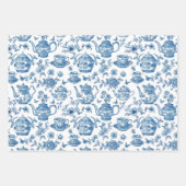 Tea Chinoiserie French Toile du Jouy Pattern Inpakpapier Vel (Voorkant 2)