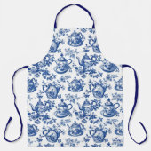 Tea Chinoiserie French Toile du Jouy Pattern Schort (Voorkant)