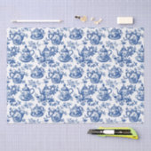 Tea Chinoiserie French Toile du Jouy Pattern Tissuepapier (Craft)