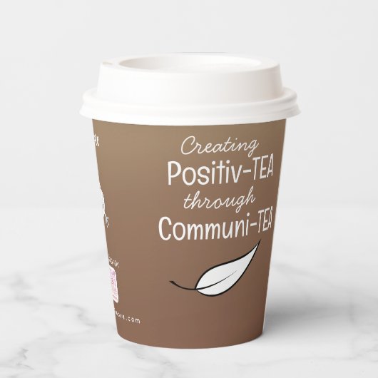 Tea citeert aangepaste papierkatoentheekopjes voor papieren bekers (Achterkant)