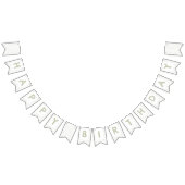 Tea Confetti Waterverf Stippen Bunting Flag Vlaggetjes (Alle)