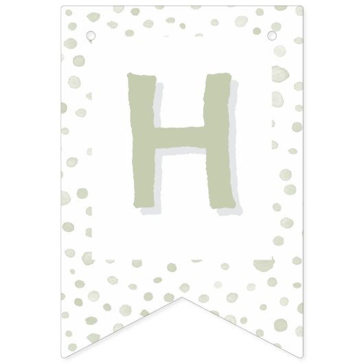 Tea Confetti Waterverf Stippen Bunting Flag Vlaggetjes (Tweede vlag)