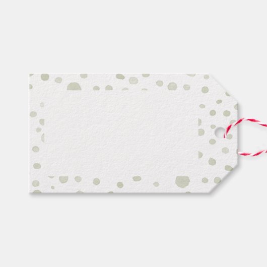 Tea Confetti Waterverf Stippen Gift Label Cadeaulabel (Voorkant (Horizontaal))