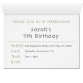 Tea Confetti Waterverf Stippen Verjaardag Uitnodig (Binnen Horizontaal (Onder))